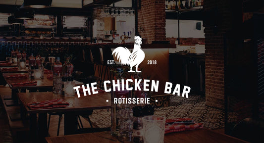 Photo of The Chicken Bar with their logo overlayed on top.