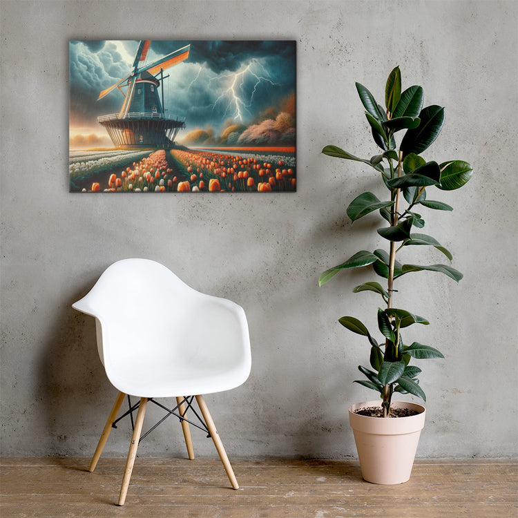 Storm Over Tulip Fields Canvas-Zach + Alison