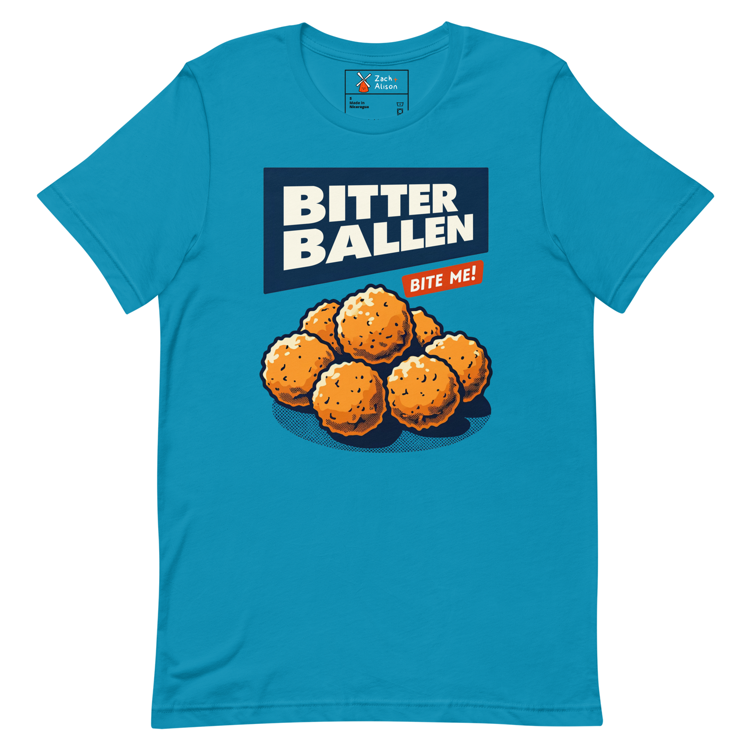 Bitterballen 'Bite Me!' Short-Sleeve Unisex Tee-Zach + Alison
