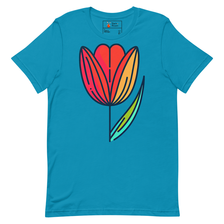 Modern Minimalist Tulip Short-Sleeve Unisex Tee-Zach + Alison