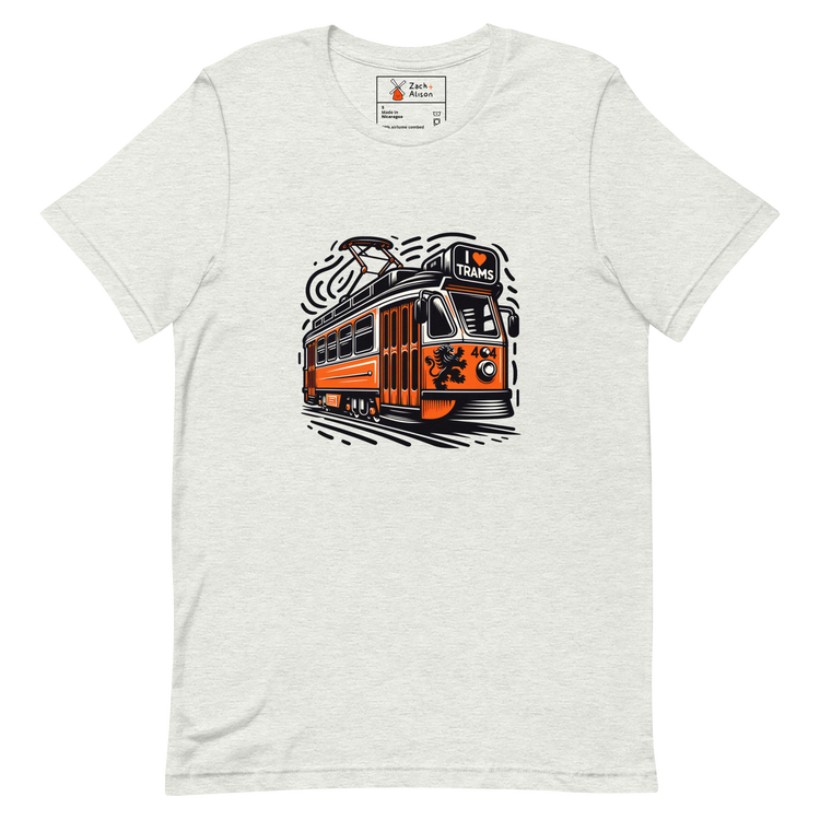 Iconic Dutch Heritage Tram Tee with Lion Motif Unisex t-shirt-Zach + Alison