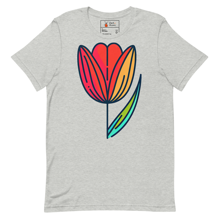 Modern Minimalist Tulip Short-Sleeve Unisex Tee-Zach + Alison