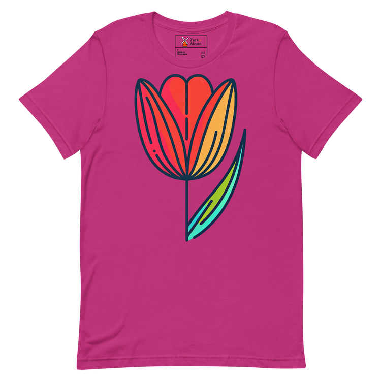 Modern Minimalist Tulip Short-Sleeve Unisex Tee-Zach + Alison