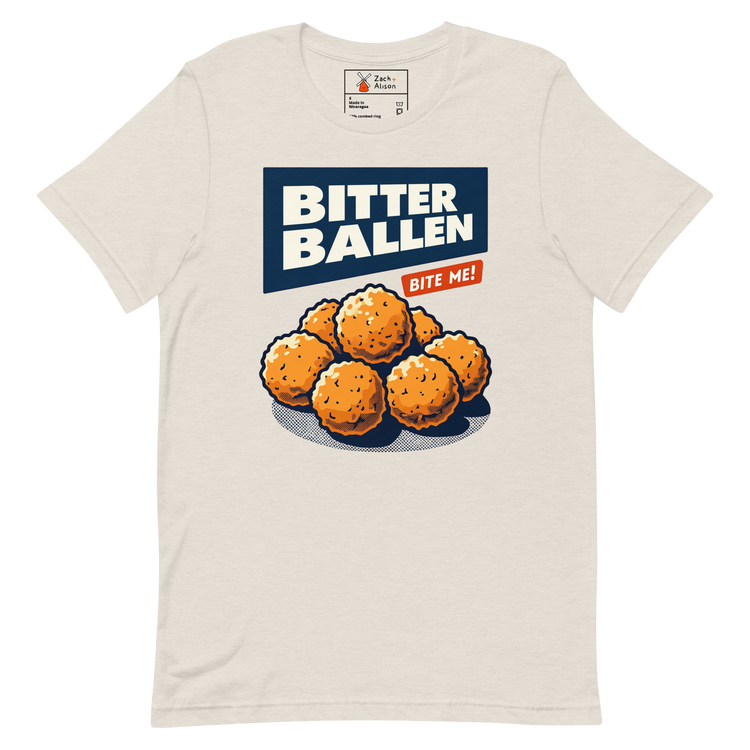 Bitterballen 'Bite Me!' Short-Sleeve Unisex Tee-Zach + Alison
