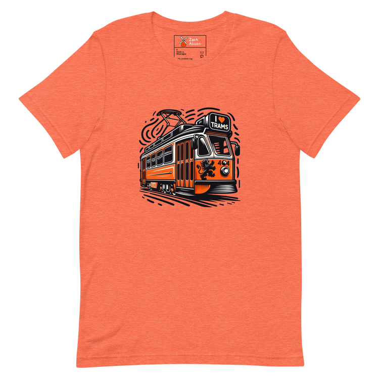 Iconic Dutch Heritage Tram Tee with Lion Motif Unisex t-shirt-T-Shirt-Zach + Alison