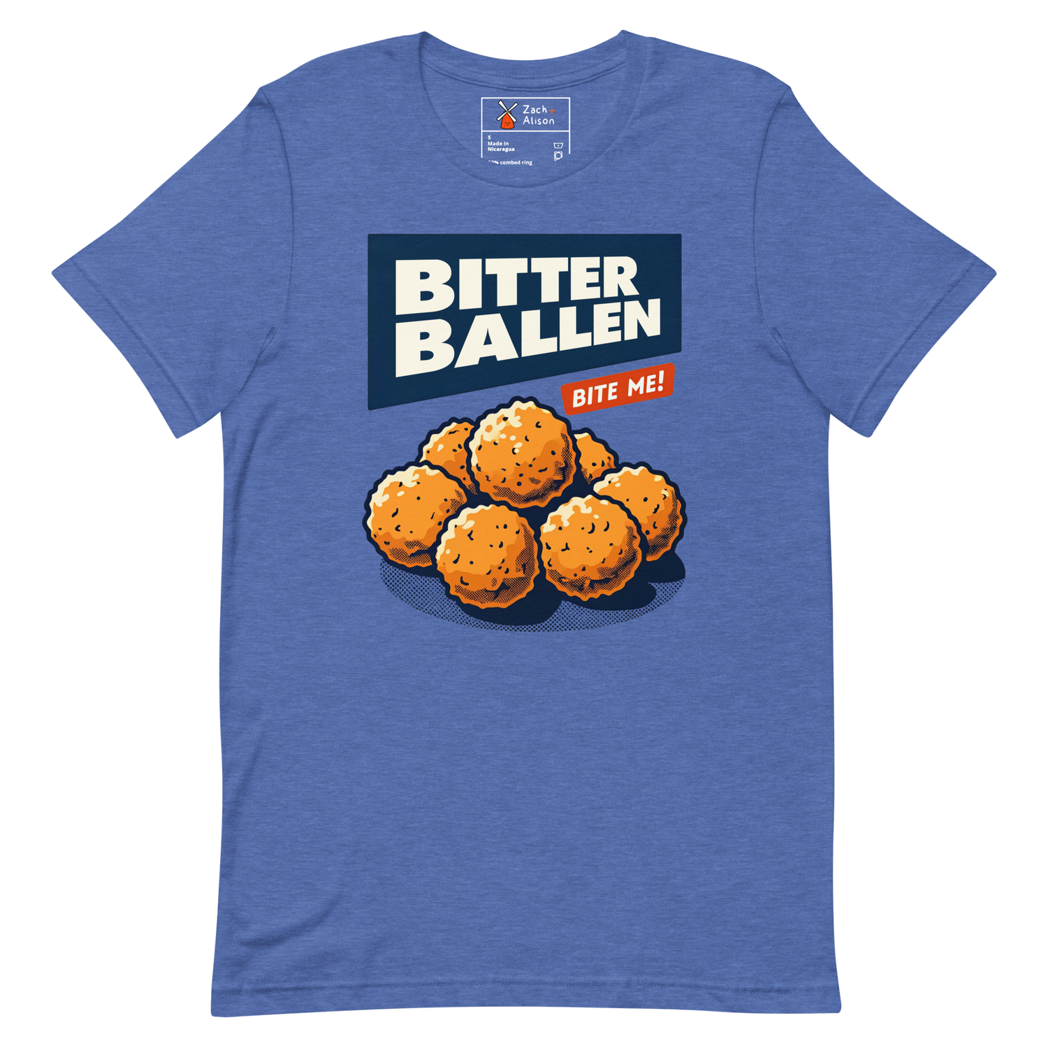 Bitterballen 'Bite Me!' Short-Sleeve Unisex Tee-Zach + Alison