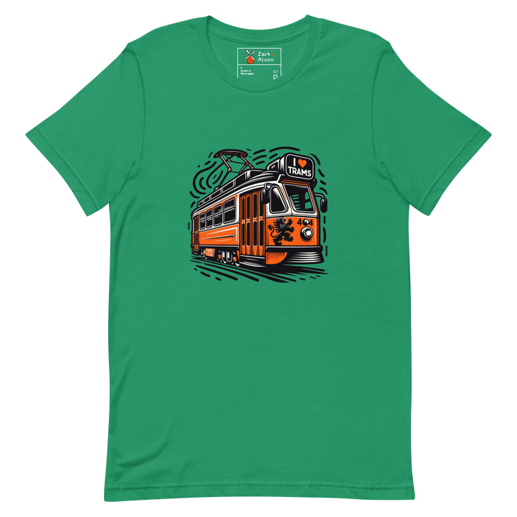 Iconic Dutch Heritage Tram Tee with Lion Motif Unisex t-shirt-Zach + Alison