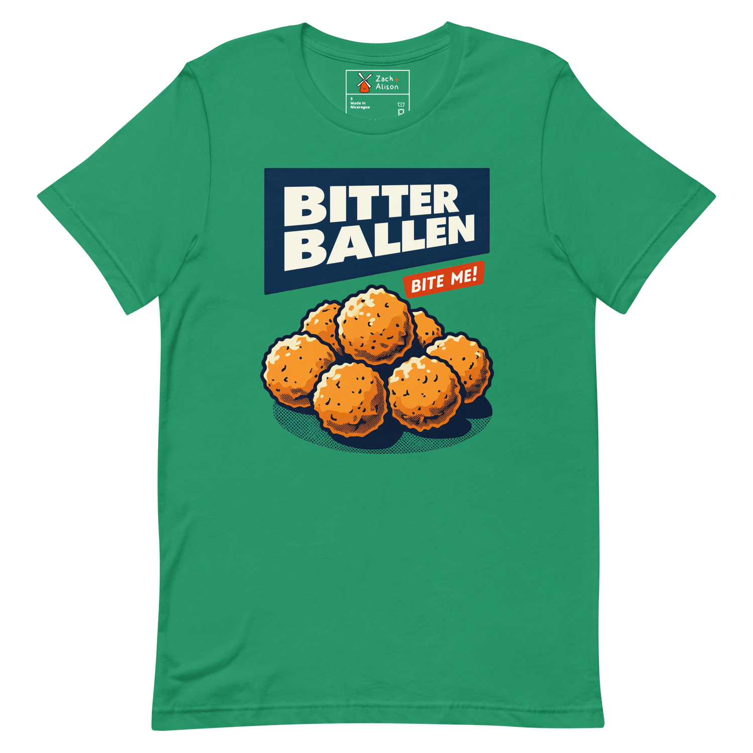 Bitterballen 'Bite Me!' Short-Sleeve Unisex Tee-Zach + Alison