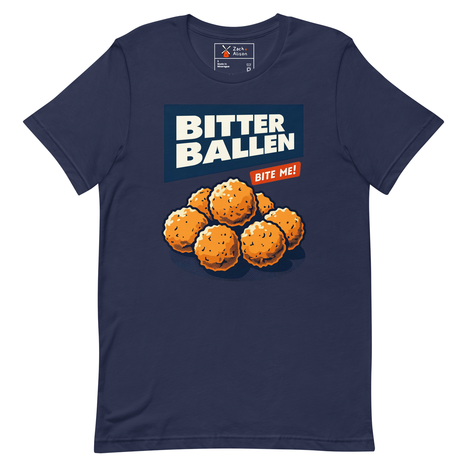 Bitterballen 'Bite Me!' Short-Sleeve Unisex Tee-Zach + Alison