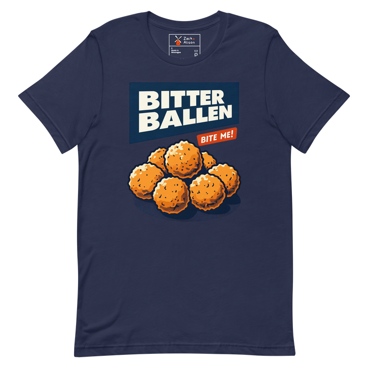 Bitterballen 'Bite Me!' Short-Sleeve Unisex Tee-Zach + Alison