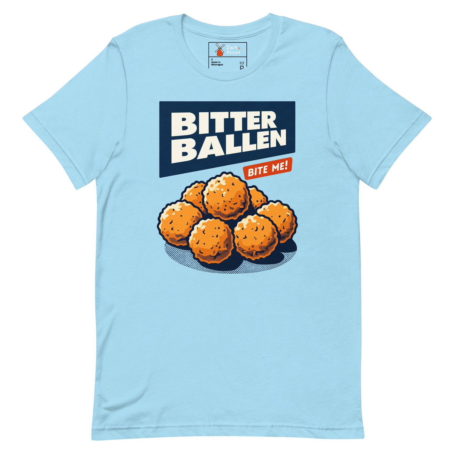 Bitterballen 'Bite Me!' Short-Sleeve Unisex Tee-Zach + Alison