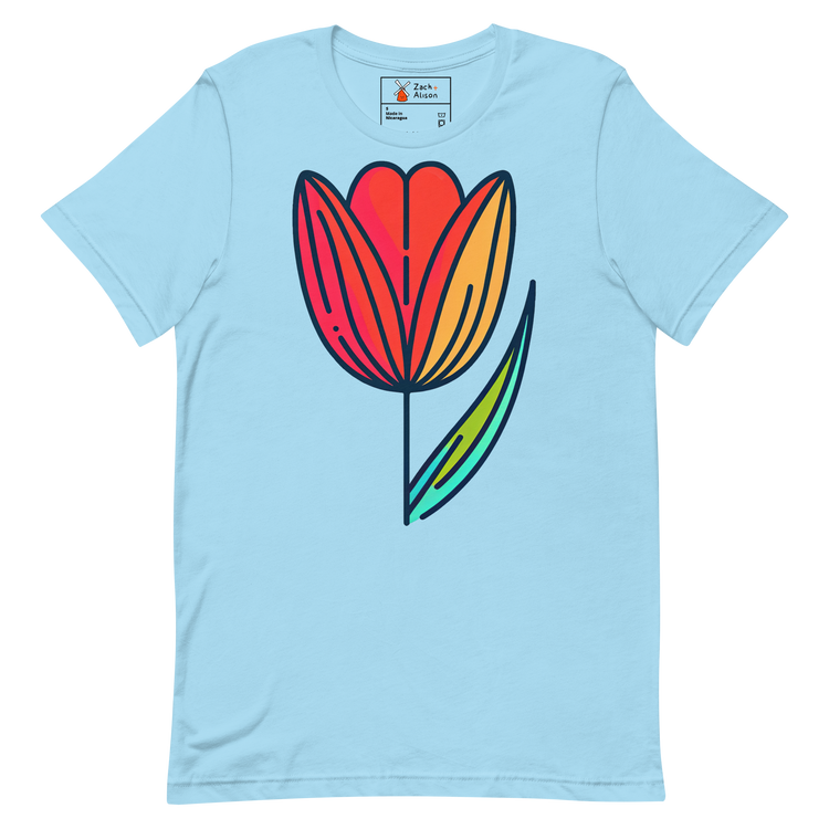 Modern Minimalist Tulip Short-Sleeve Unisex Tee-Zach + Alison