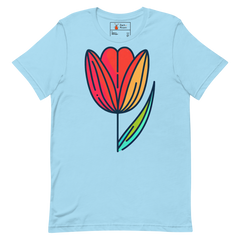 Modern Minimalist Tulip Short-Sleeve Unisex Tee