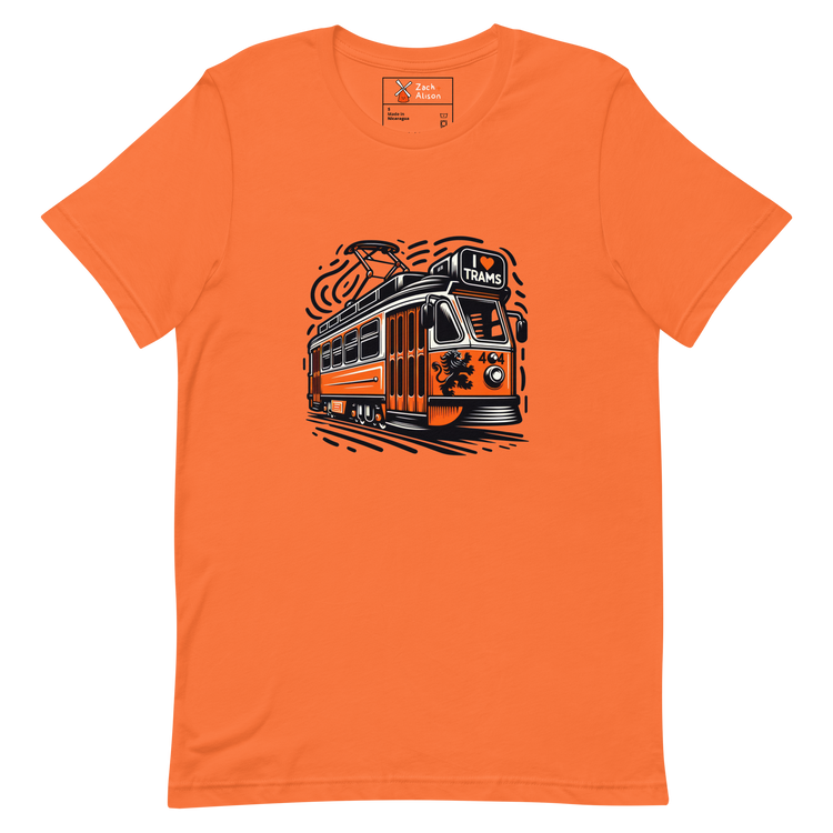 Iconic Dutch Heritage Tram Tee with Lion Motif Unisex t-shirt-T-Shirt-Zach + Alison
