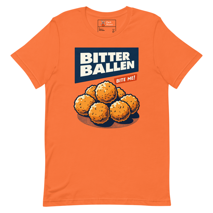 Bitterballen 'Bite Me!' Short-Sleeve Unisex Tee-Zach + Alison