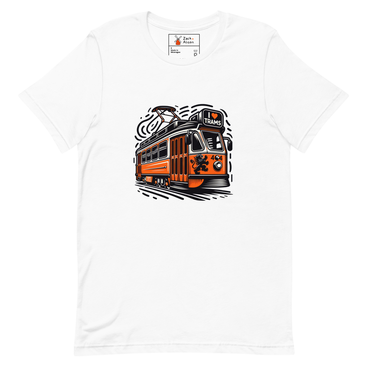 Iconic Dutch Heritage Tram Tee with Lion Motif Unisex t-shirt-T-Shirt-Zach + Alison