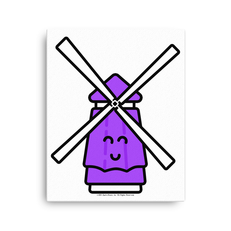 Purple Windmill Canvas-Wall Art-Zach + Alison