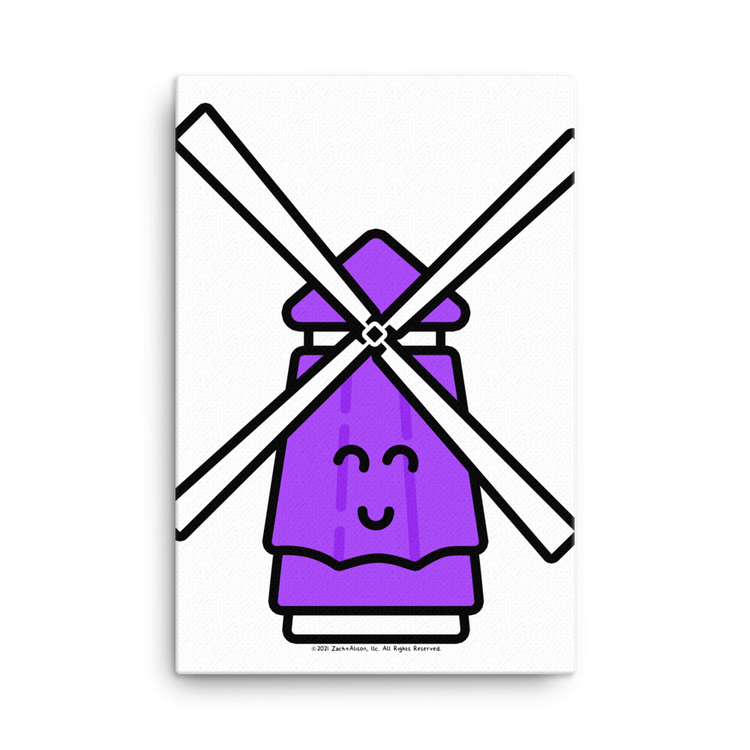 Purple Windmill Canvas-Wall Art-Zach + Alison