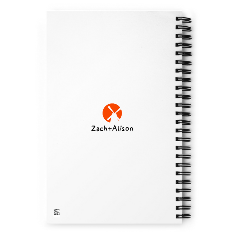 Orange Windmill Spiral notebook-Spiral Notebook-Zach + Alison