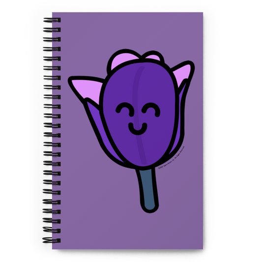 Purple Tulip Spiral notebook-Spiral Notebook-Zach + Alison