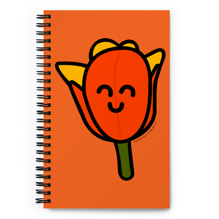 Orange Tulip Spiral notebook-Spiral Notebook-Zach + Alison