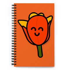 Orange Tulip Spiral notebook