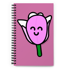 Pink Tulip Spiral notebook