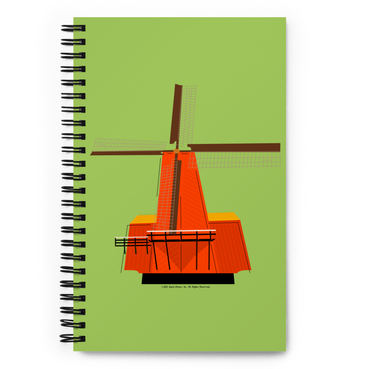 Retro Orange Spiral notebook-Spiral Notebook-Zach + Alison