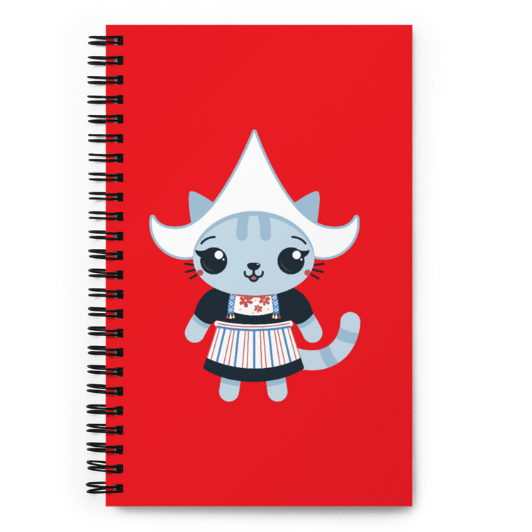 Traditional Dutch Cat Spiral notebook-Zach + Alison