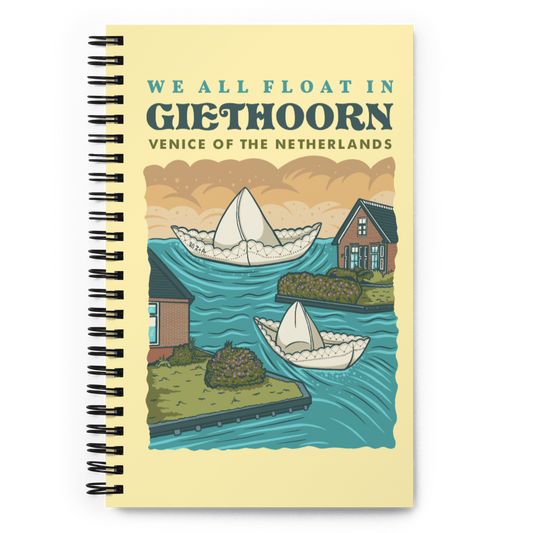 We All Float in Giethoorn Spiral notebook-Zach + Alison