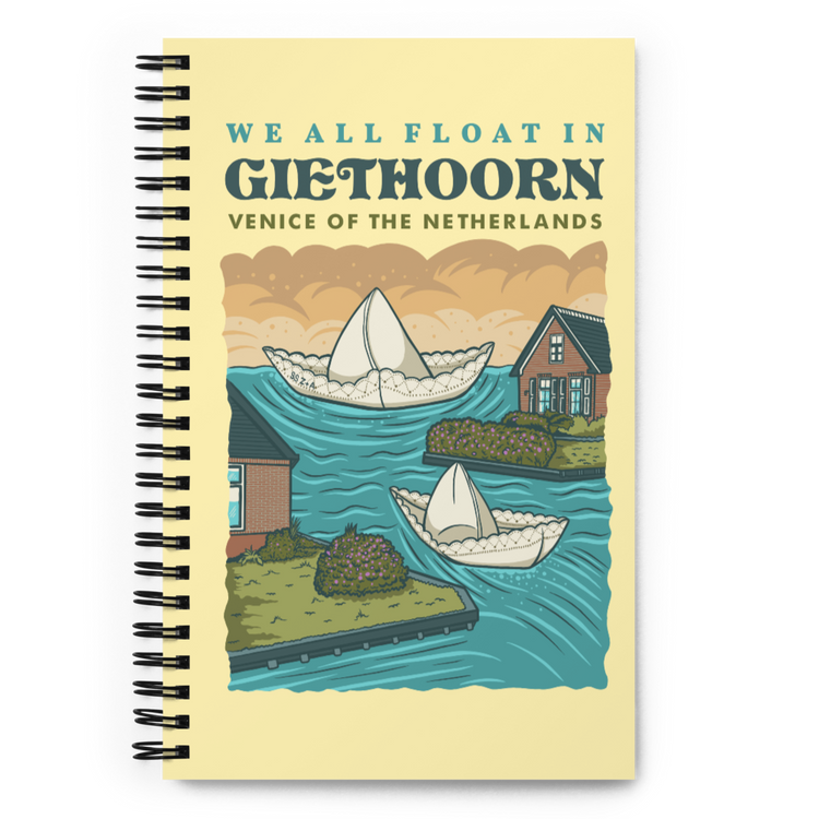 We All Float in Giethoorn Spiral notebook-Zach + Alison
