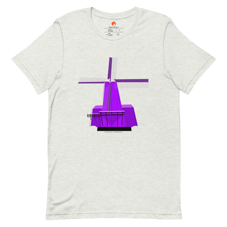 Retro Purple Windmill Short-Sleeve Unisex Tee-T-Shirt-Zach + Alison