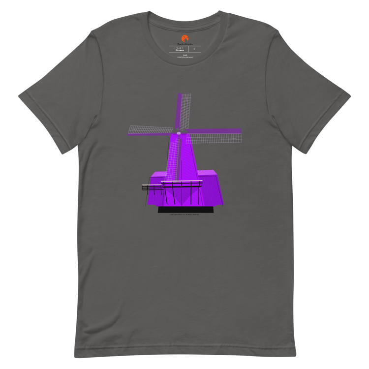 Retro Purple Windmill Short-Sleeve Unisex Tee-T-Shirt-Zach + Alison