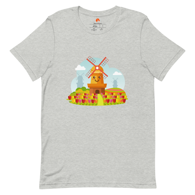 Smiley Hillside Windmill Short-Sleeve Tee-Zach + Alison