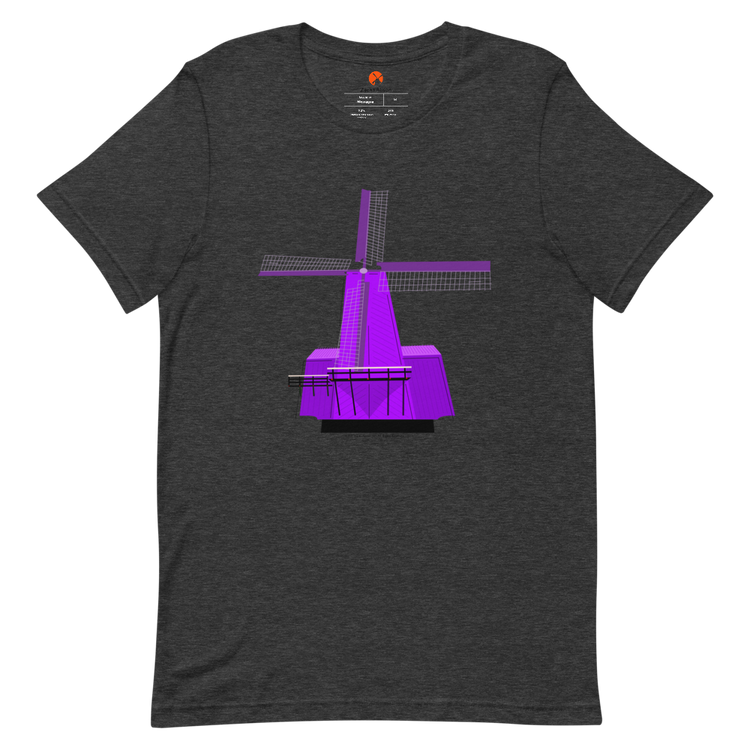 Retro Purple Windmill Short-Sleeve Unisex Tee-T-Shirt-Zach + Alison