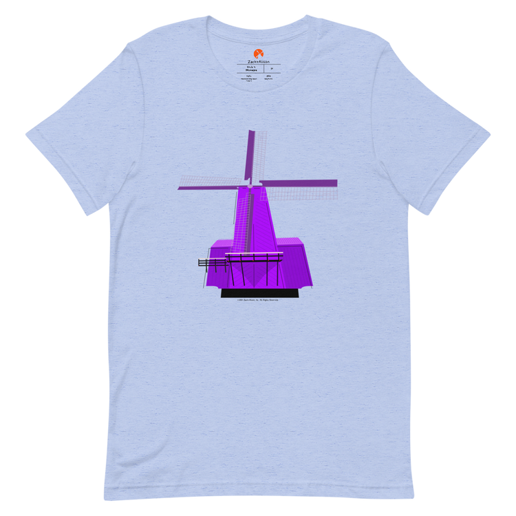 Retro Purple Windmill Short-Sleeve Unisex Tee-T-Shirt-Zach + Alison