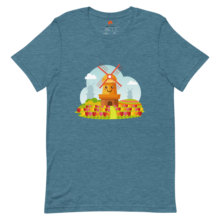 Smiley Hillside Windmill Short-Sleeve Tee-Zach + Alison