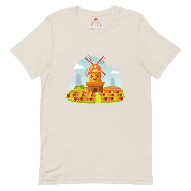 Smiley Hillside Windmill Short-Sleeve Tee-Zach + Alison