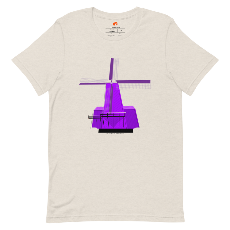 Retro Purple Windmill Short-Sleeve Unisex Tee-T-Shirt-Zach + Alison