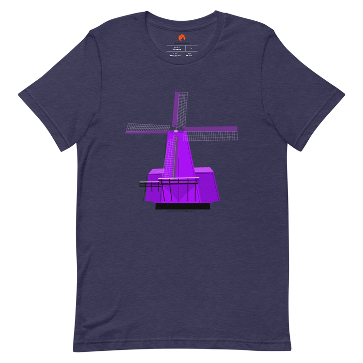 Retro Purple Windmill Short-Sleeve Unisex Tee-T-Shirt-Zach + Alison