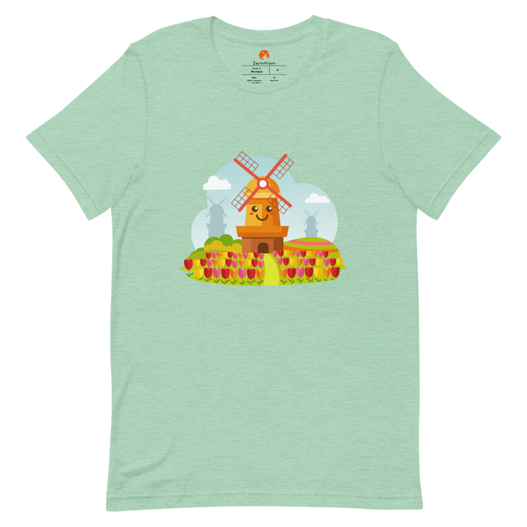 Smiley Hillside Windmill Short-Sleeve Tee-Zach + Alison