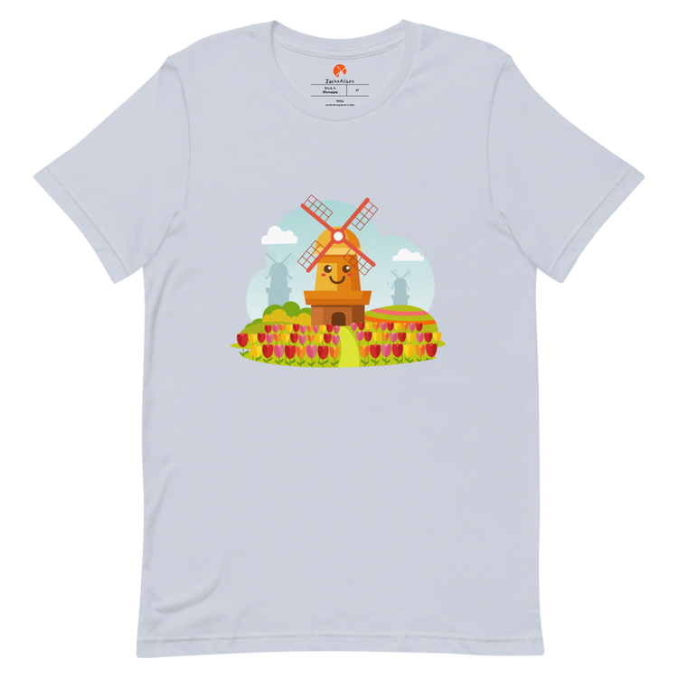 Smiley Hillside Windmill Short-Sleeve Tee-Zach + Alison
