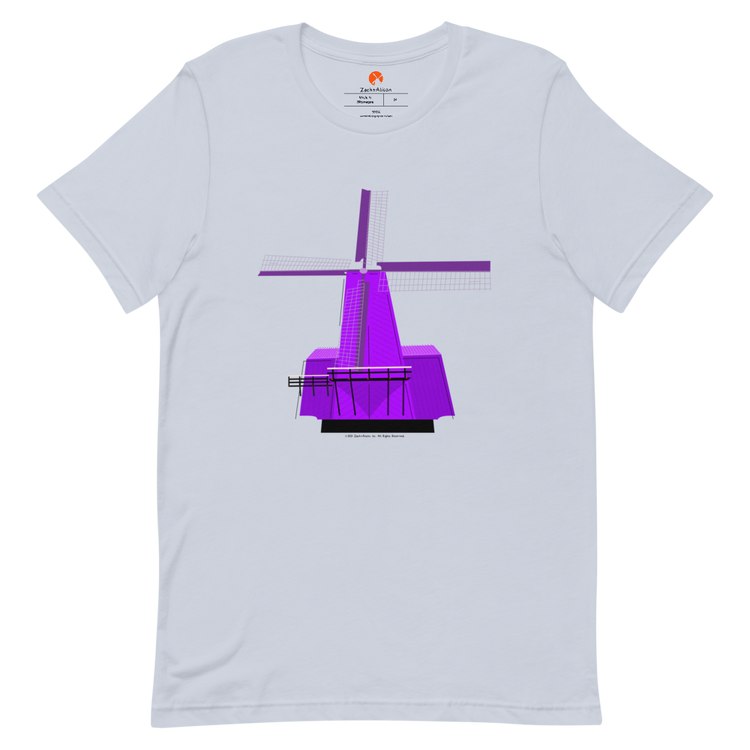 Retro Purple Windmill Short-Sleeve Unisex Tee-T-Shirt-Zach + Alison