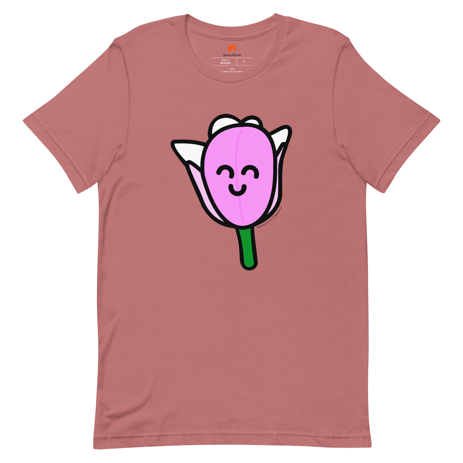 Pink Tulip Short-Sleeve Tee-T-Shirt-Zach + Alison
