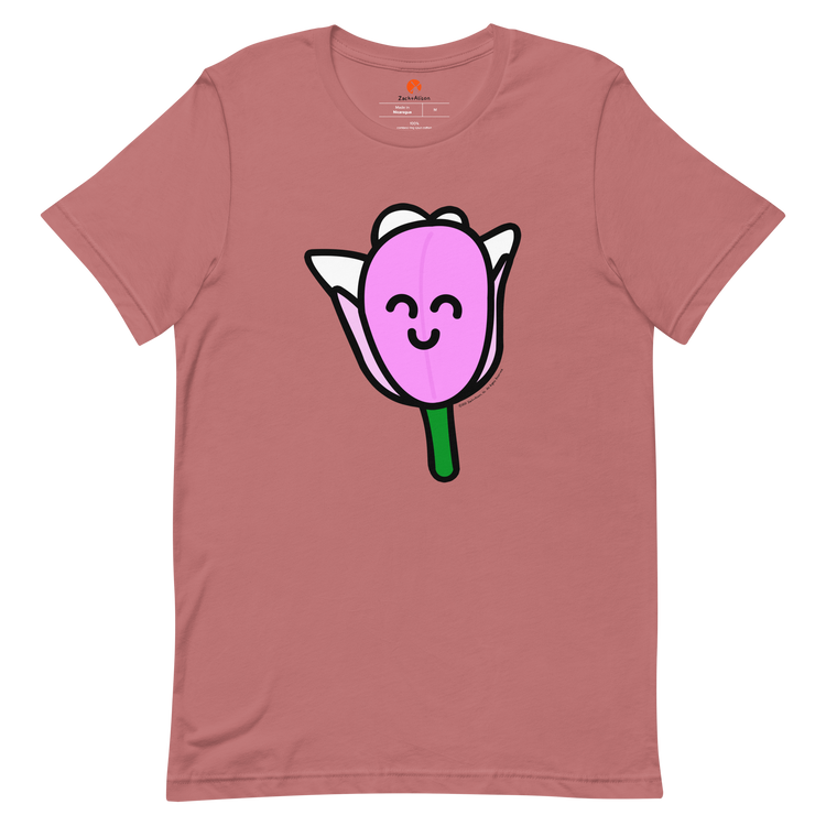 Pink Tulip Short-Sleeve Tee-T-Shirt-Zach + Alison