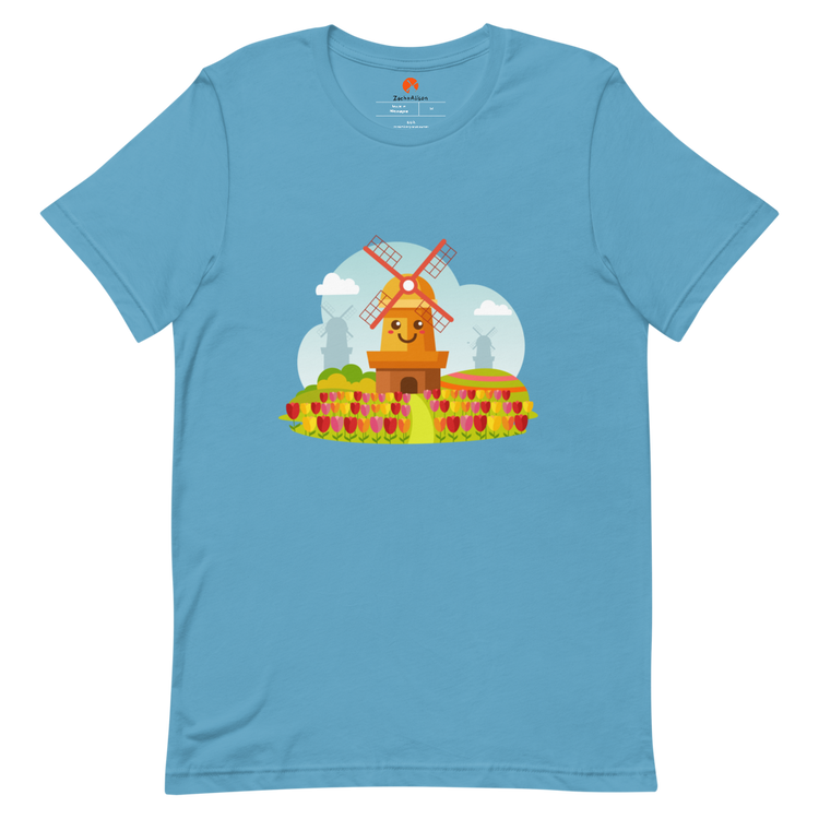 Smiley Hillside Windmill Short-Sleeve Tee-Zach + Alison