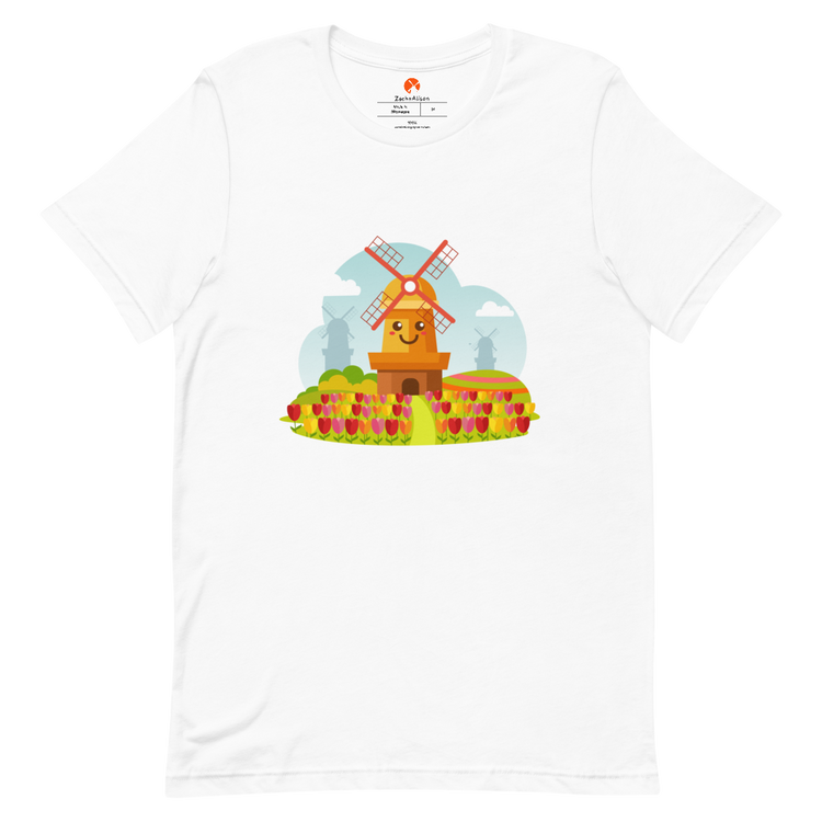Smiley Hillside Windmill Short-Sleeve Tee-Zach + Alison