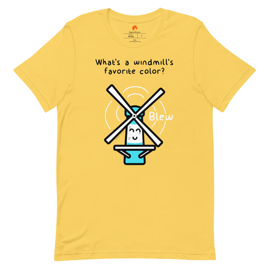 What's a windmill's favorite color? Short-Sleeve Tee-Zach + Alison