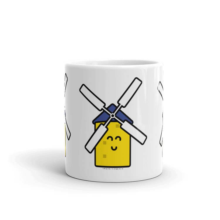 Yellow Windmill mug-Coffee Mug-Zach + Alison