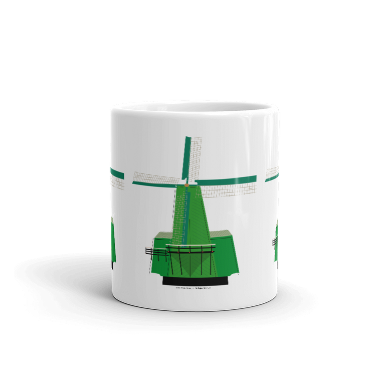 Retro Green Windmill mug-Coffee Mug-Zach + Alison